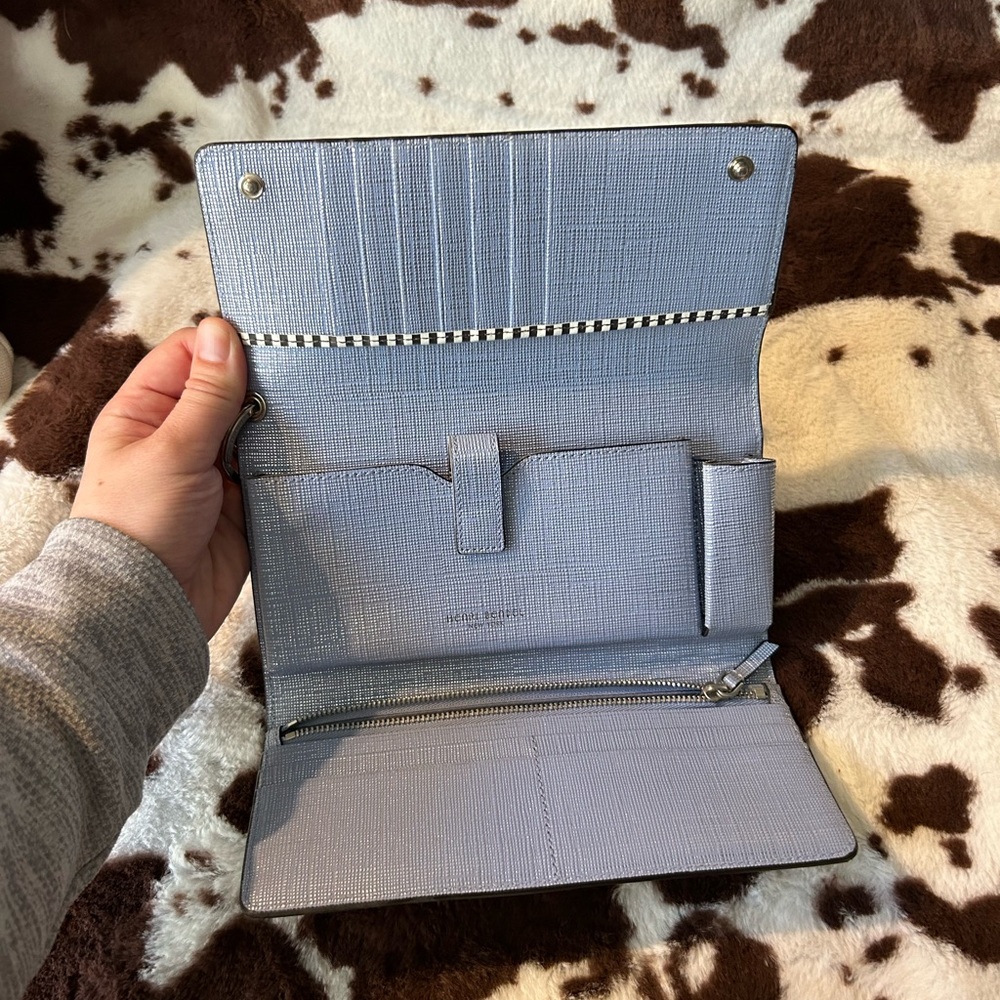 Henri Bendel blue wristlet